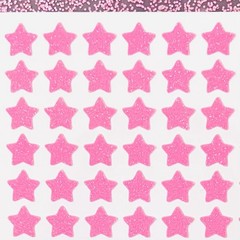 Pink Glitter Star Sticker Sheet! – Choose a Size – Cute & Sparkly!