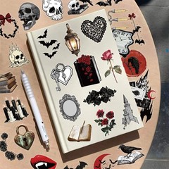 50PCS Gothic Vintage Stickers Dark Medieval Aesthetic 2.1 inches,