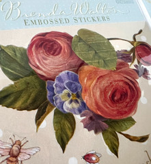 Brenda Walton Florals Scrapbook Stickers Lot – K&Co – Retired – 10 pc Kit
