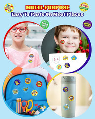 3000 Pcs Reward Stickers for Teachers, 6 Rolls of Motivational Stickers for Kids