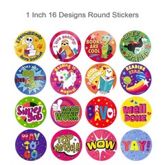 Wrapables 1 Inch Reward, Birthday, Thank You Stickers (1000pcs)​