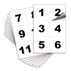 iSYFIX White Consecutive Number Stickers – 1 to 50, 3-inch, 1 set – Vinyl Sel…