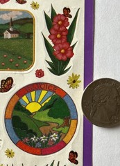 RELIGIOUS Stickers (12pc)Mello Smello•Stain glass Window •Church•Card Making•