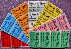 50 Custom THANK YOU STICKERS 2.25″ SCRATCH RESISTANT PERSONALIZED LABELS SEALS