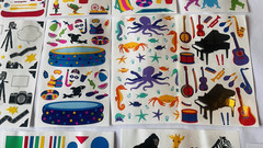 Vintage Sticker Lot 1990s Mrs. Grossman’s Sticker Sheets Set F- 16 Sheets BIN 73