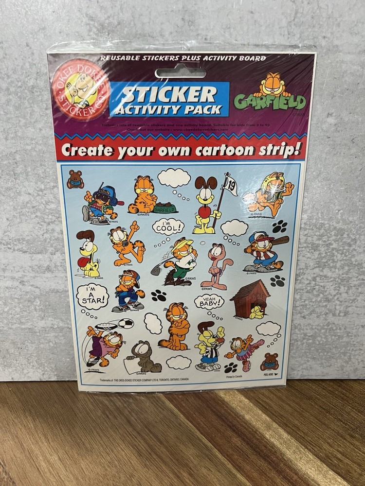 Vintage Okee Dokee Garfield Create Your Own Cartoon Strip New Old Stock