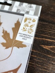 Royal Rub-Ons Transfers – Gold Leaves Metallic Foil – RETIRED NEW 27