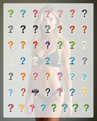 150 Colorful Question Mark Scrapbooking Stickers for Water Bottles & Journaling