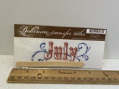 My Mind’s Eye Bohemia Rub On Transfer Titles Scrapbook Craft «July»