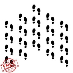 JULMELON 16 Sheets Black Mini Feet Floor Stickers Removable