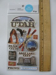 Recollections Stickers UTAH Salt Lake City Provo Park City 14 Pieces NIP