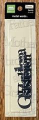 Making Memories Details Silver Metal Words~ Family Father Mother Grandma Grandpa