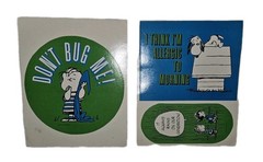 Vintage 70s Extra Large Peanuts Snoopy Jumbo Stickers United Feature Syndicate