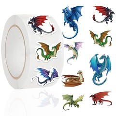 500 Pcs/Roll House of the Dragon Cartoon Stickers – Cute Roll Decals for Journal