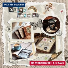 300 Pcs Vintage Stickers, Junk Journal Supplies, Cute Stickers for Journaling Su