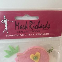 Scrapbook Embellishments Felt Stickers Flowers Pig Sheep Dimensional