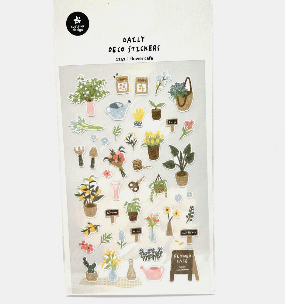 Flower Cafe Planner Stickers Journaling Scrapbooking Crafts