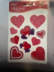 Red & Purple & Pink Heart Stickers – Valentine’s Day – LOVE- 1 pack X 4 sheets!