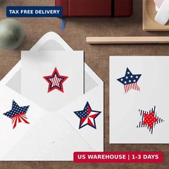 500 Pcs 4Th of July Patriotic Stickers 1.5Inch American Flag Sticker USA Fourth
