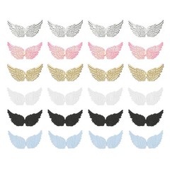 24Pcs Angel Wings for Crafts, Multi-colored Angel Wings (5.3 Inch)