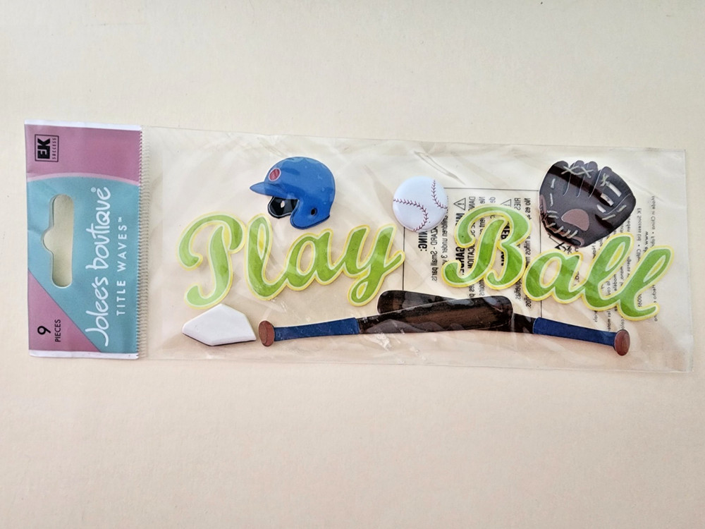 RETIRED Jolee’s Title Wave Embellishments – Play Ball Baseball – SPJT165