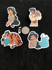 Disney Stickers – Disney Aladdin – Jasmine Lot of 4 Stickers.