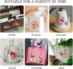 3Pcs/Set Watercolor Flower Rub on Transfers for Furniture and Crafts 6X12 Inch R