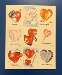 Vintage 80s Stickers By Paula Hearts Valentines Candy HTF