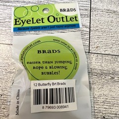 EyeLet OutLet Shape Brads 12/Pkg Butterfly Brt