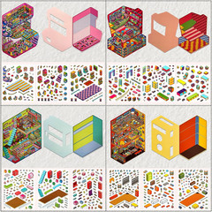 8 Sets Big Foldable DIY 3D House Sticker Scene – Fun 3D Stickers for Adults Kids