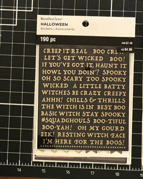Recollections Foil or Holograph HALLOWEEN Sticker Packs – 6 sheets per pack