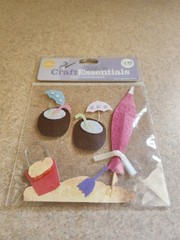 JoAnn Craft Essentials~A Day at the Beach~Dimensional Stickers