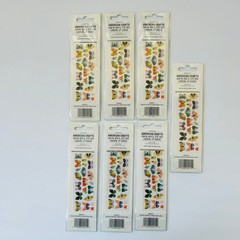 STICKO Sticker Strip – 7 pk lot – Butterflies- 1,323 PCS- NEW !