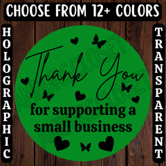40 THANK YOU STICKERS 2″ PRINTED ROUND LABELS SEALS SUPPORT SMALL BUSINESS