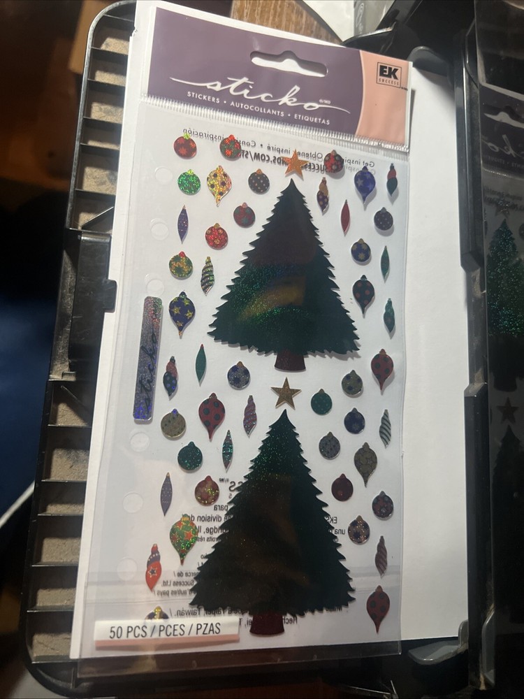 Sticko “ Christmas Tree” Stickers, Includes 50 Stickers, New In Package!