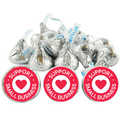 Small Business Candy Stickers | Support Our Small Business Theme | 0.75in