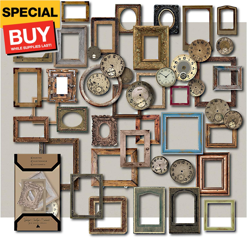 Vintage Junk Journal Items Kit Pre Cut Paper Cards Cutout Cardstock Art Aestheti