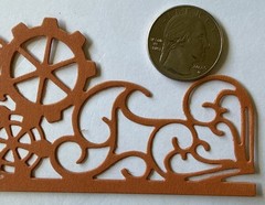GEAR BORDER Die-Cut Embellishments(3pc)Sprocket •Cogs•Steampunk•Card Making•