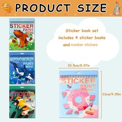 Sticker by Number Book for Kids Ages 48, 812 and Adults Animals, Ocean, Desse…