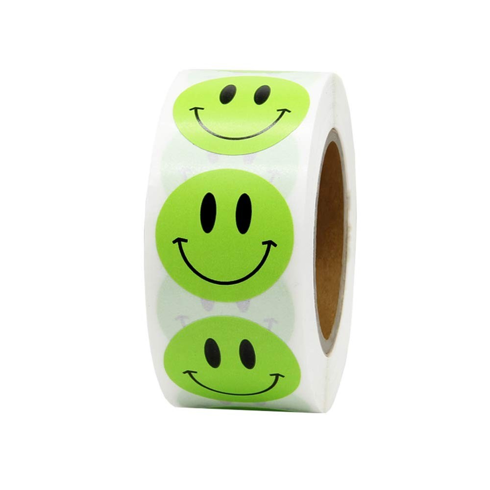 Hcode Happy Face Stickers Roll Circle Dots Paper Labels Reward Stickers Teach…