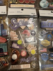 6 PACKS BY RECOLLECTIONS 3D STICKERS AIR FORCE SOFTBALL FAMILY SCRAPBOOKING