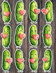 Love Pickle Die Cut Vinyl Stickers Scrapbooking Laptop Waterbottle