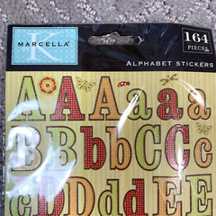 K & Co Alphabet Stickers Embeliishment Glitter Junk Journal 164 pcs