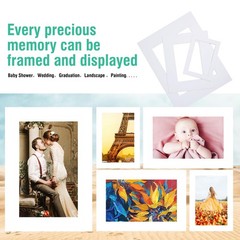 11×14 Pre-Cut Mat Board 50 Pack 4-Ply Acid Free for 8×10 Photos – Complete Show