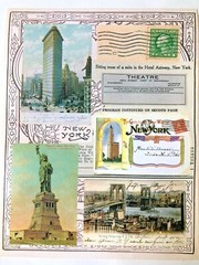 Set of 2 Sheets of Vintage Travel Sticker; Italy & New York by Penny Black – NEW