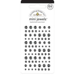 Crafts Doodlebug Mini Jewels Repeats Assorted Sizes Gems Bling Beetle Black