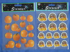 #9 Lot-19 Packages Stickers Halloween Fall Turkey Cardmaking Scrapbook Craft