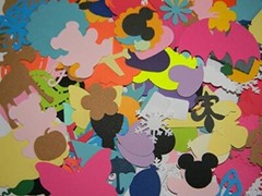 Grab bag lot of shapes die cuts party school card making Scrapbooking 500 pcs