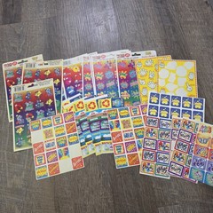 Large Lot Of Assorted Stickers Vintage Modern Scrapbooking Animals Smiley School