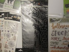 Lot of 20+ Halloween Stickers & Stamps Delux Cuts Rub Ons Transfers Clear Stamps